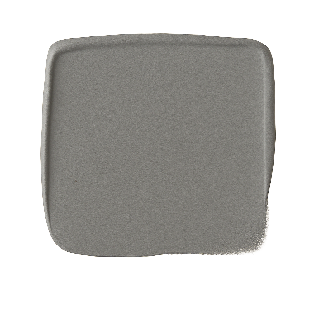 Gray paint swatch on a white background