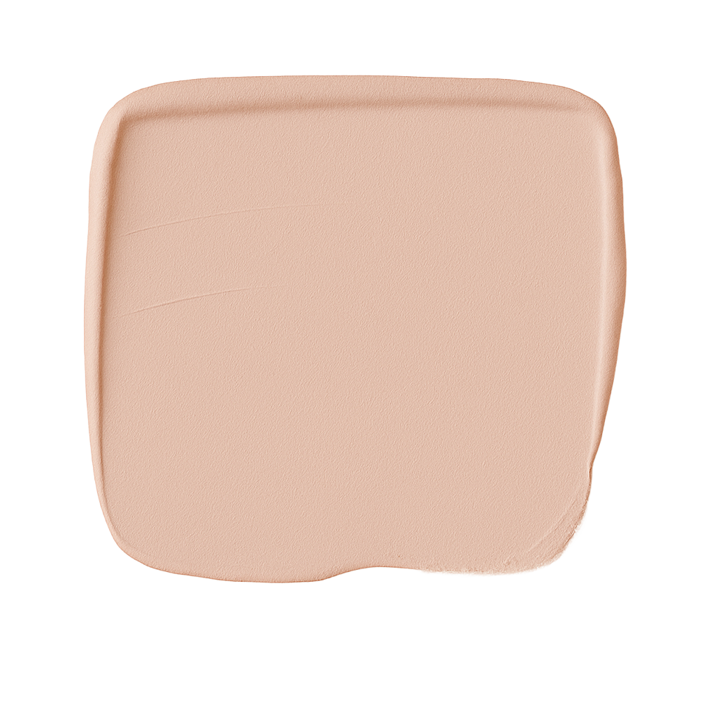 Beige rectangular cushion on a white background.