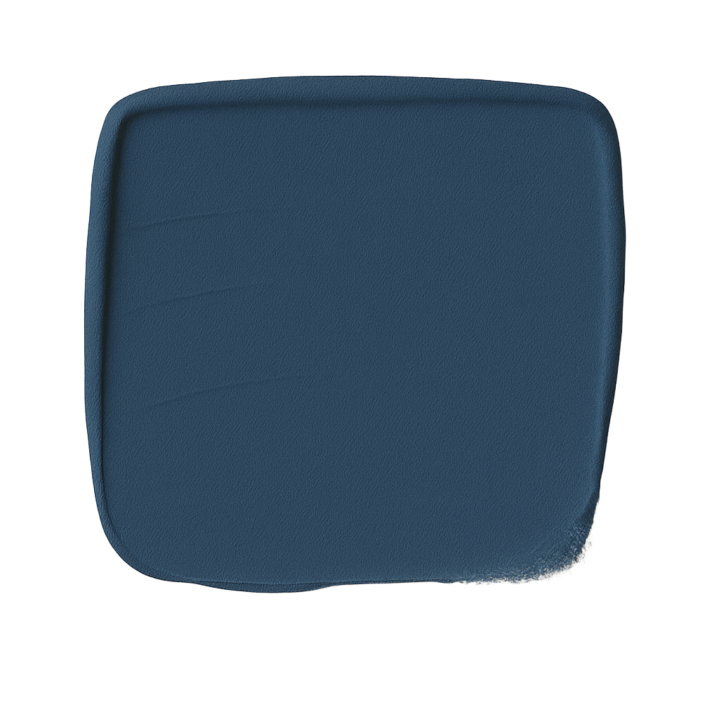 Blue cushion on a white background