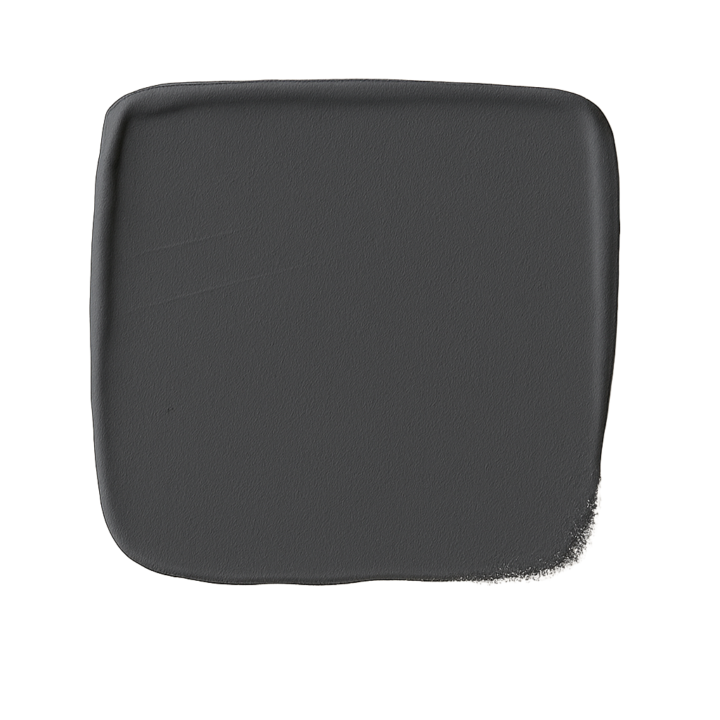 Black square object on a white background.