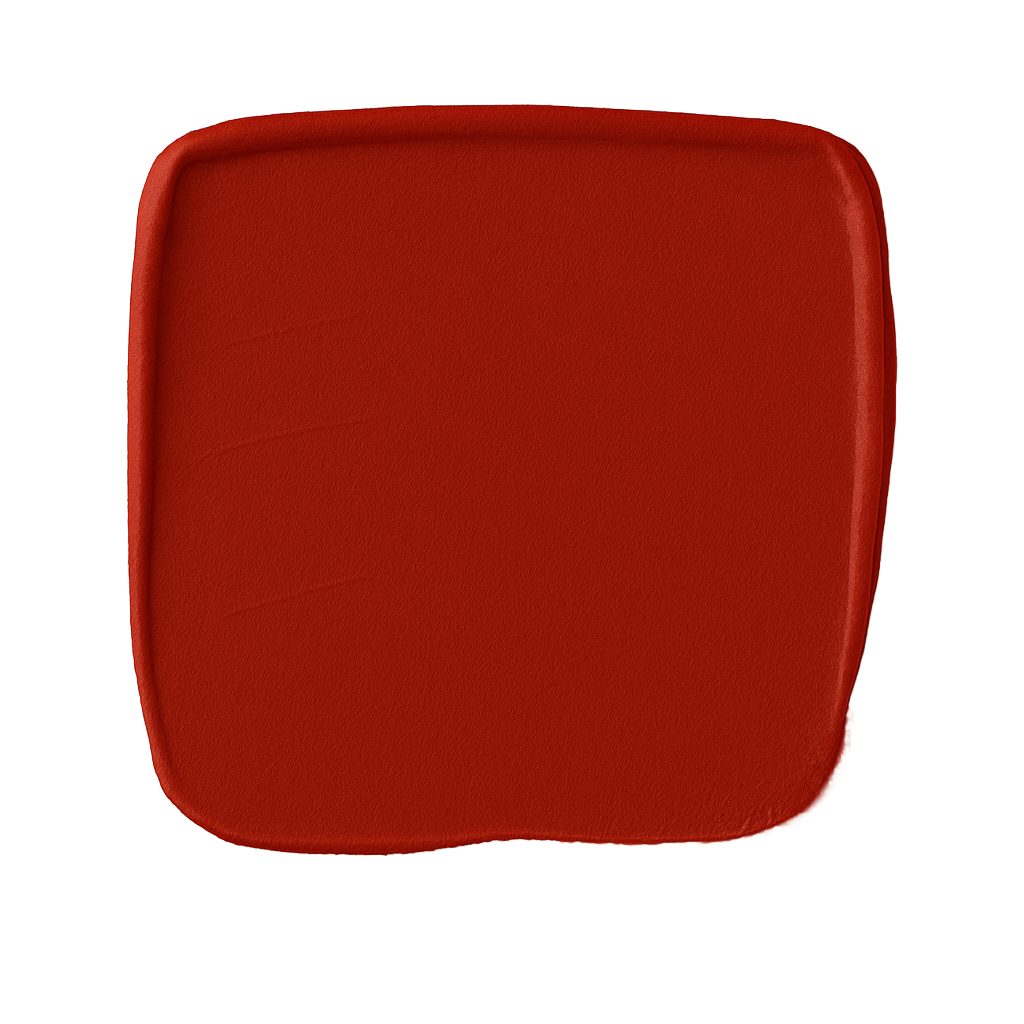 Red cushion on a white background
