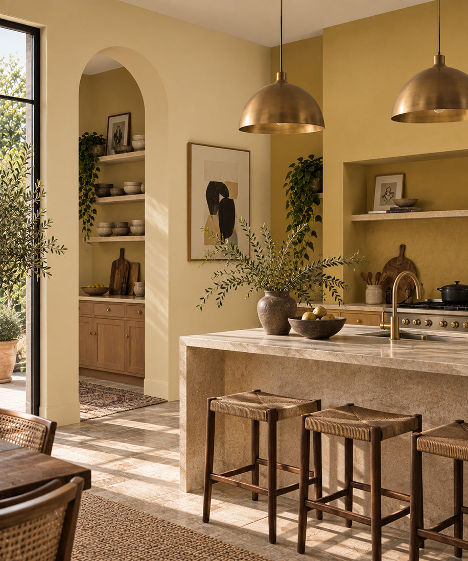 Butter Glen-inspired Jax & Hue living room with a soft neutral palette and natural wood