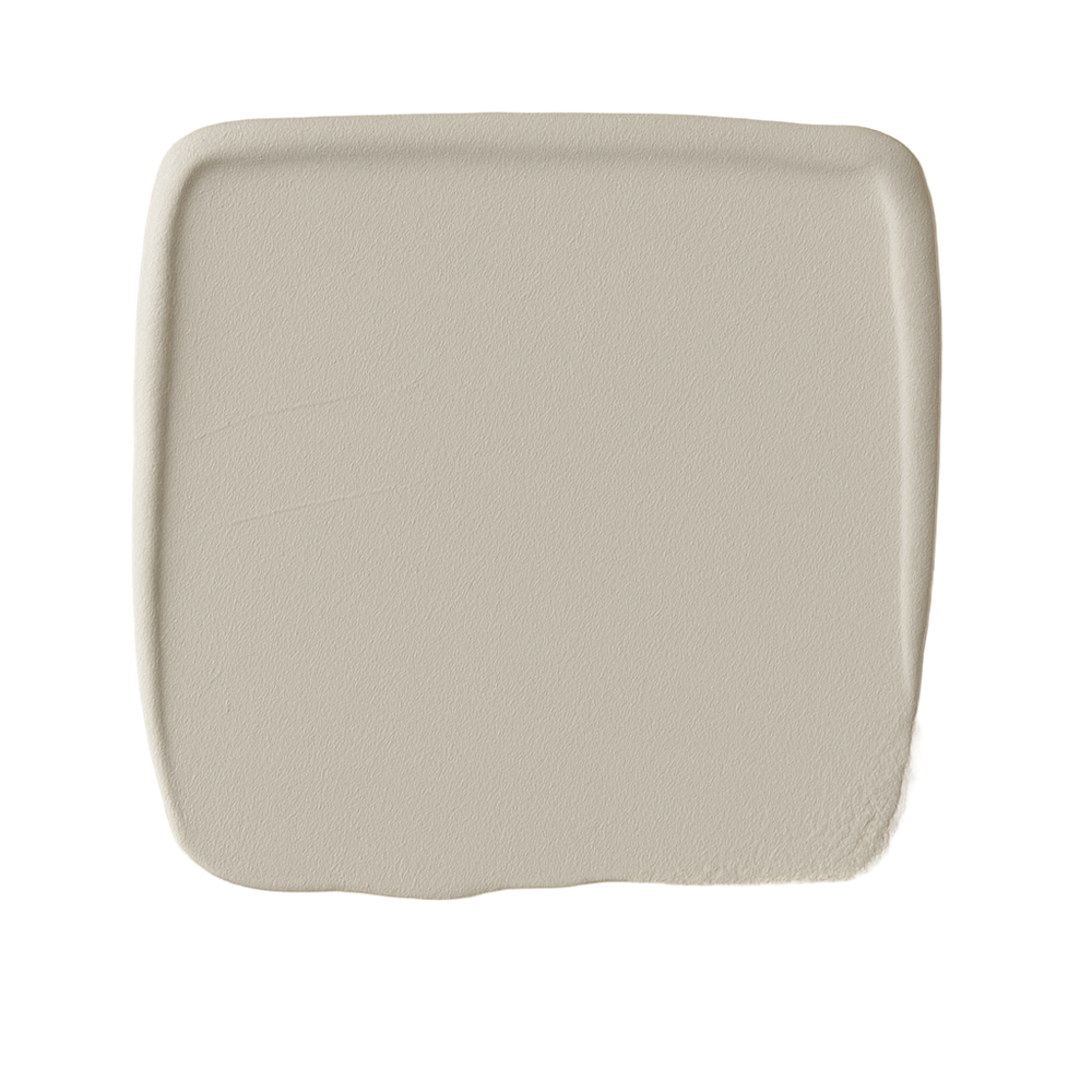 Beige square plate on a white background