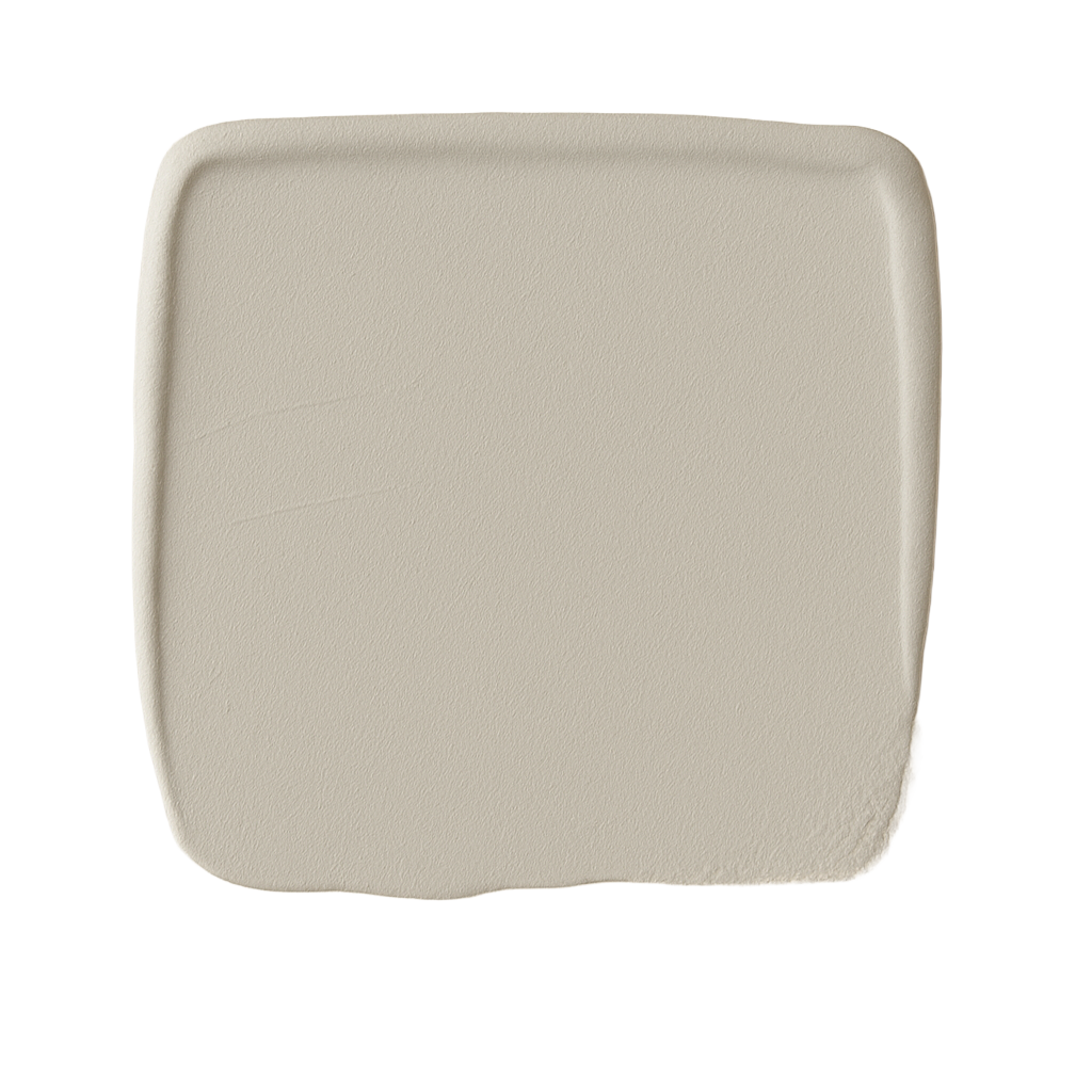 Beige square plate on a white background