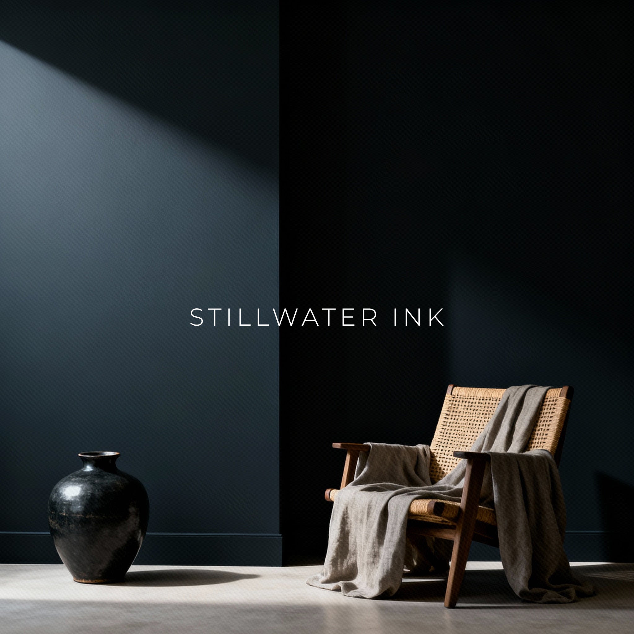 stillwater ink a dark blue grey interior paint