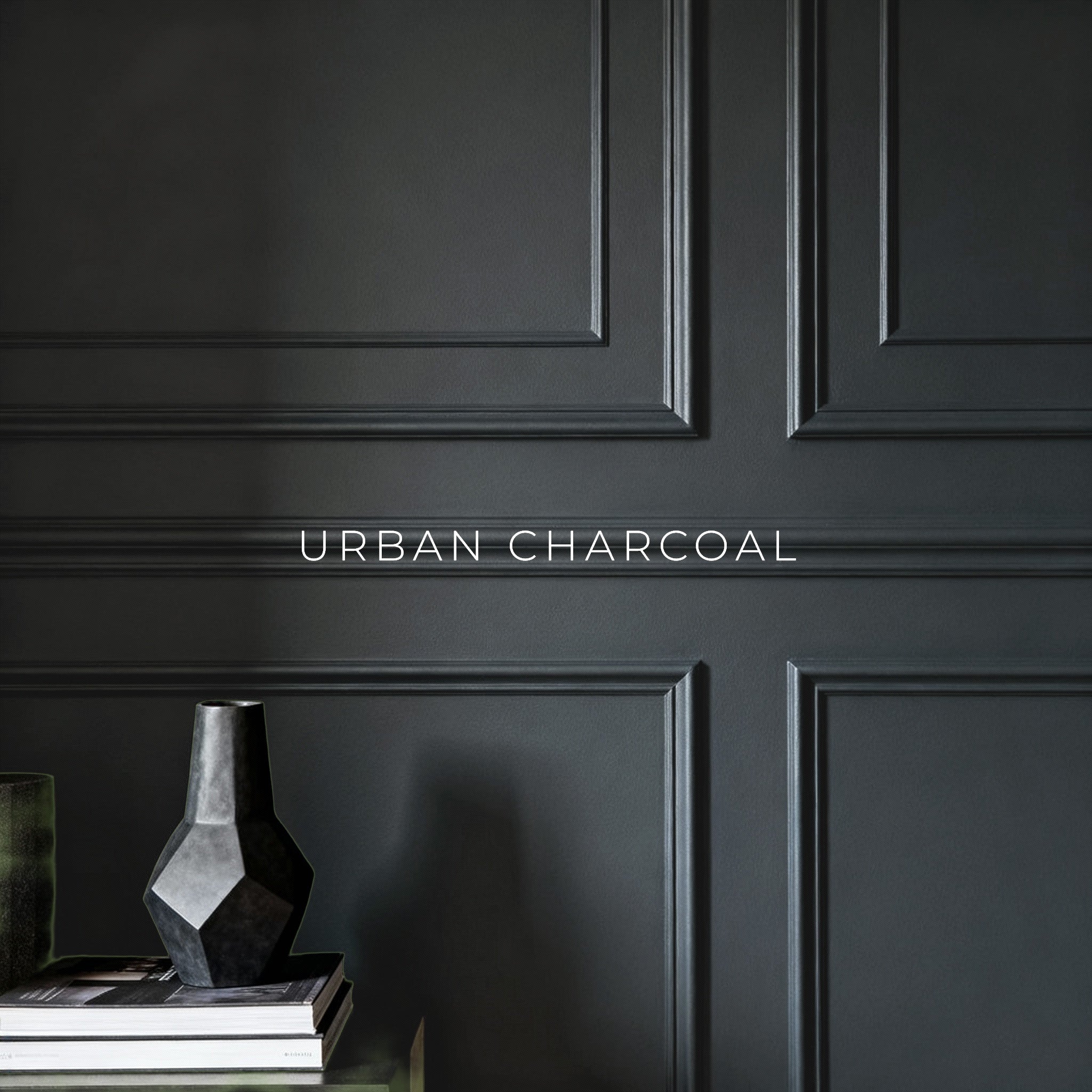 urban charcoal, a dark grey paint painted on interior walls