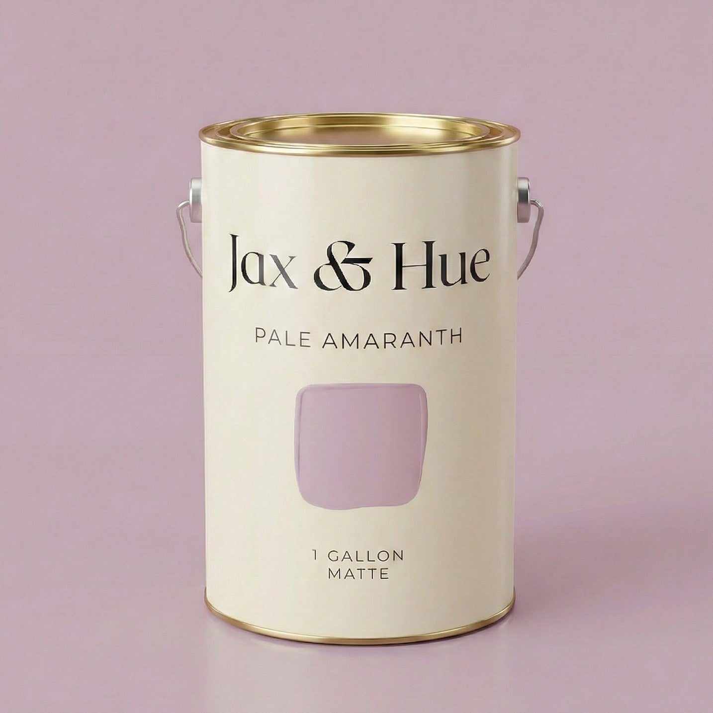 Jax & Hue Pale Amaranth interior paint, a soft lavender-gray with graceful poise for feminine bedrooms.