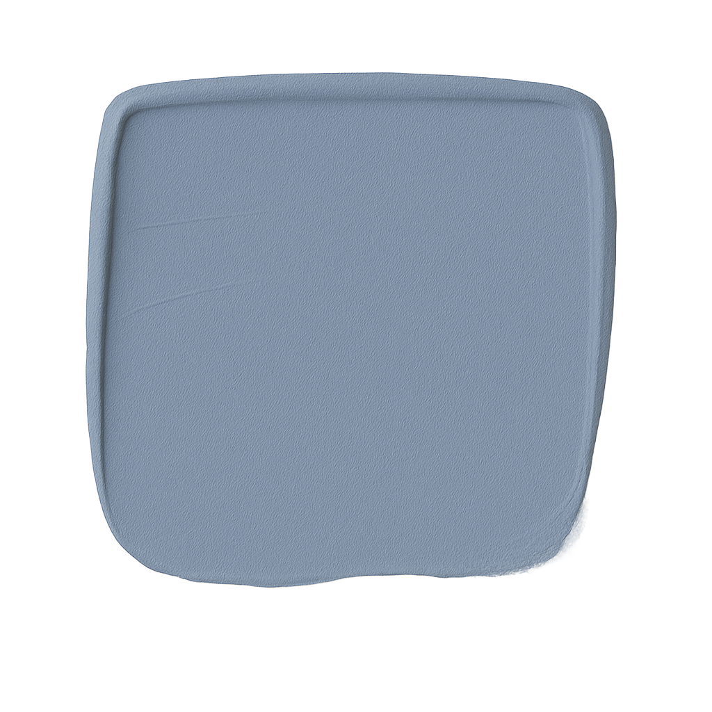 Blue seat cushion on a white background