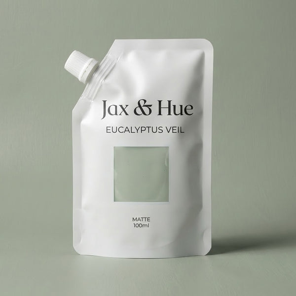 Jax & Hue Eucalyptus Veil packaging on a gray background