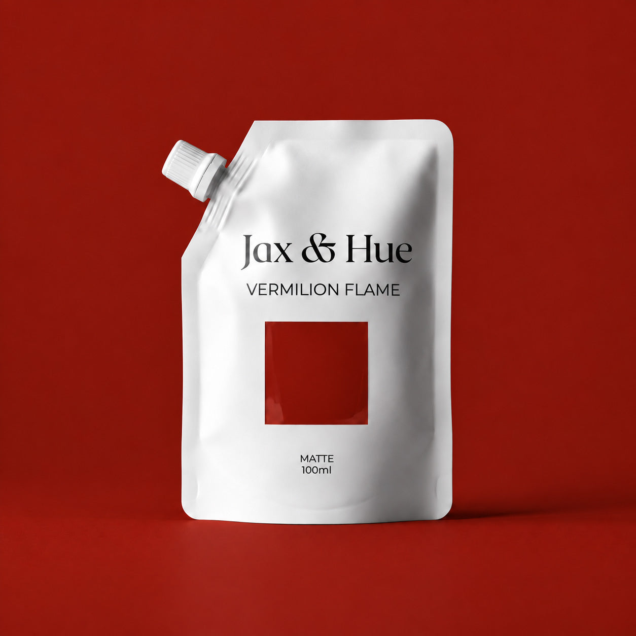 Vermilion Flame Color Tester | Vermilion Red Paint Sample | Jax & Hue
