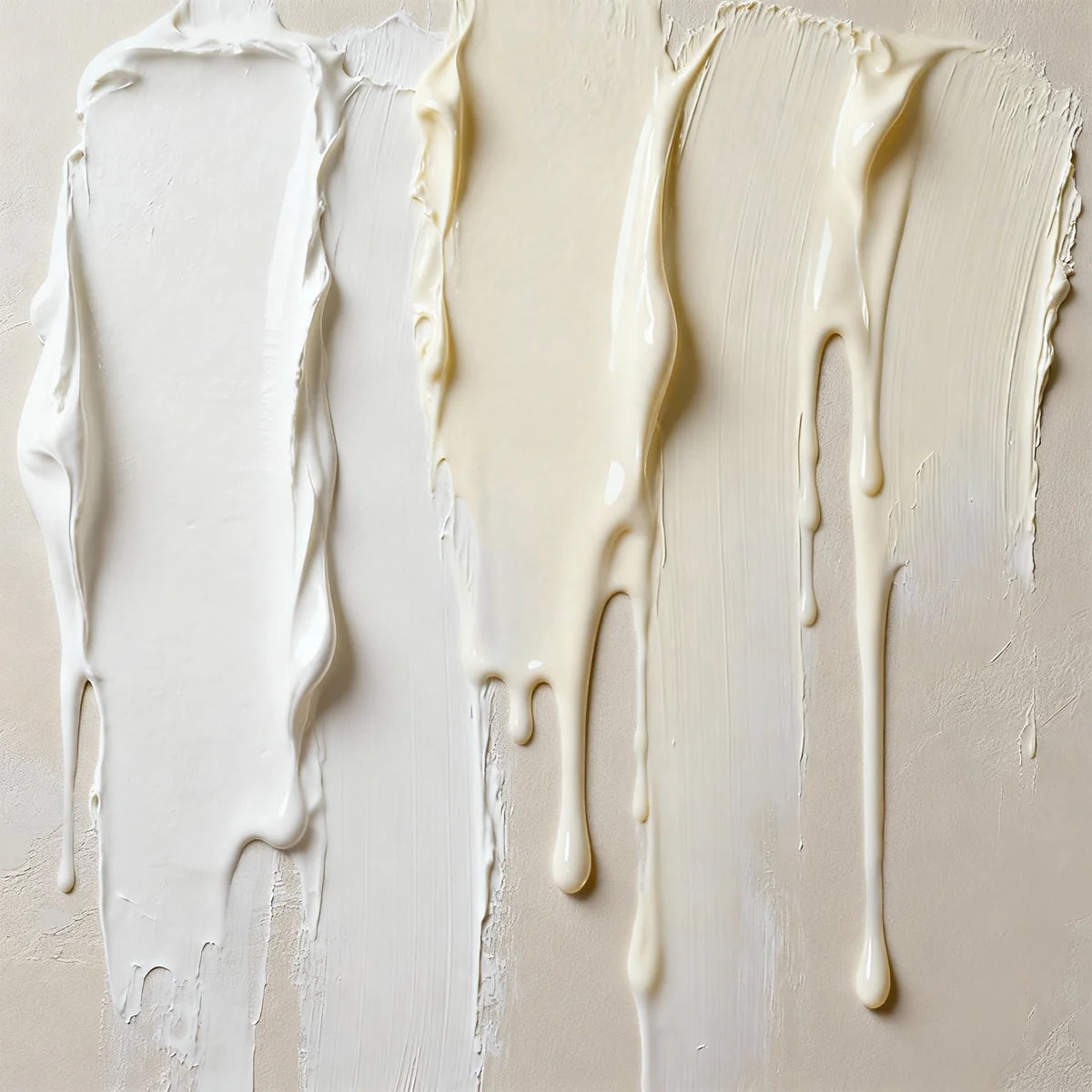 White and cream paint textures